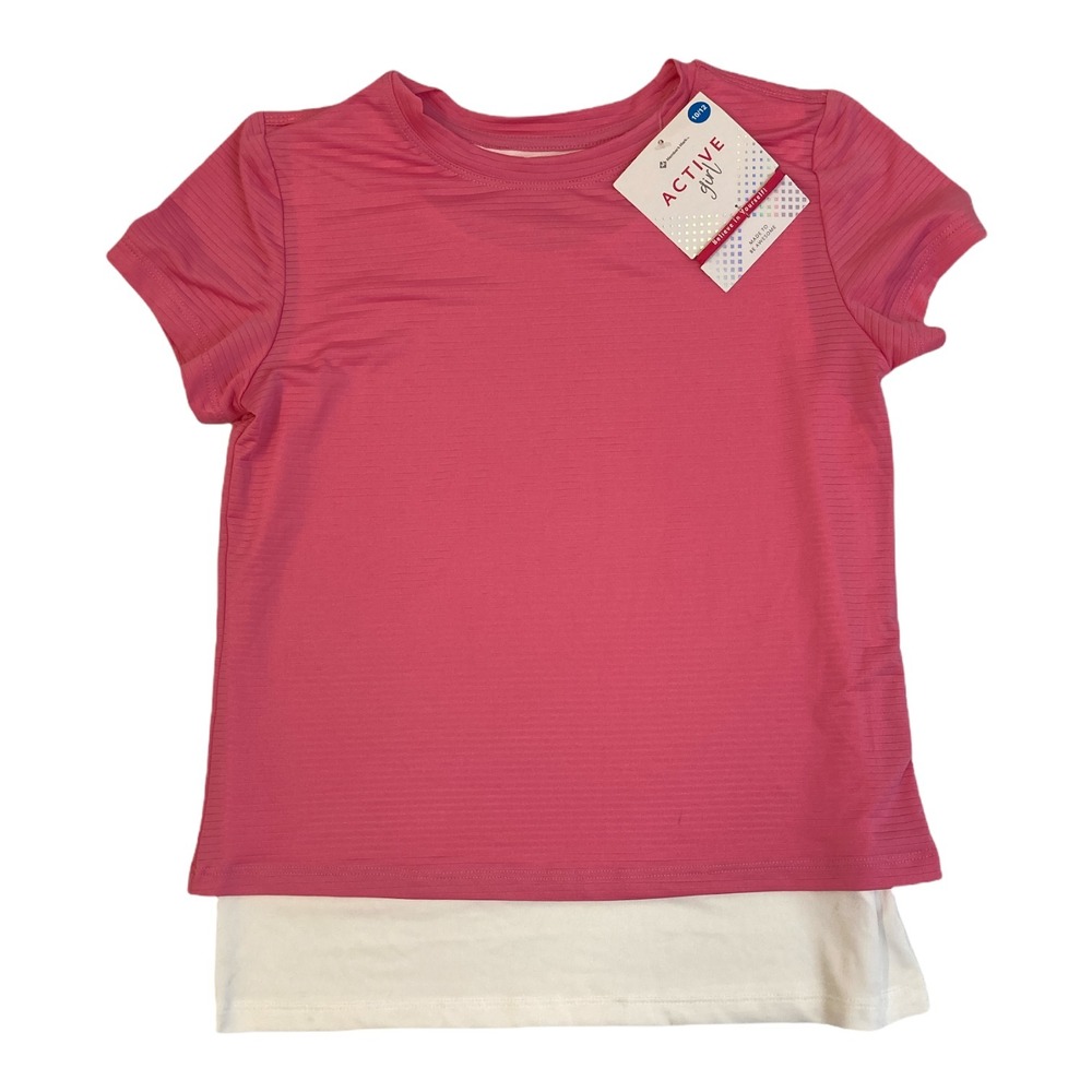 Member's Mark Active Girl Pink Tee W/ Hair Tie 14/16
